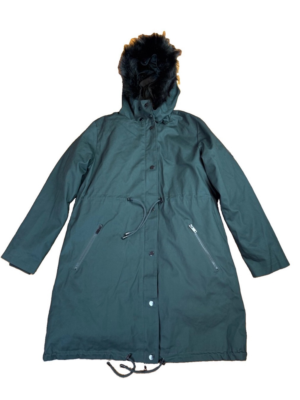 NWT Seraphine Zorah 3-in-1 Down Lined Maternity Parka Coat Khaki Green US 4 READ - Picture 3 of 16